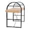 Hello Honey® 48" Light Brown Driftwood & Black Iron Bench